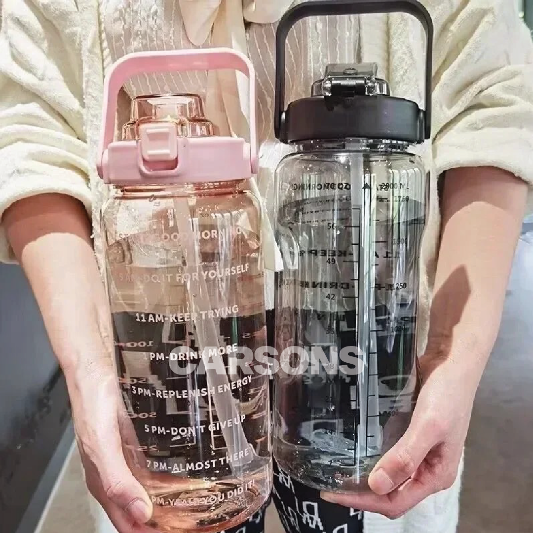 2L Time Marker Transparent Water Bottle
