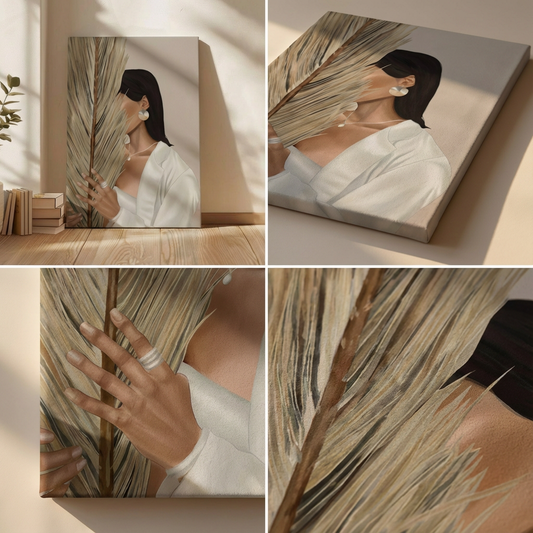 Girl Behind Feather