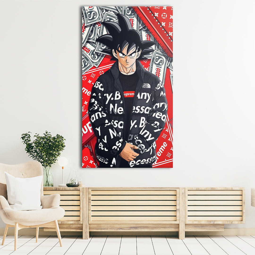 Goku Supreme Aesthetic Edit Wall Art Premium Printed Canvas Tapestry in Pakistan by Carsons Carsons Home