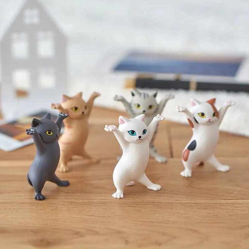 Cute Dancing Cat Figure for Desktop Decor