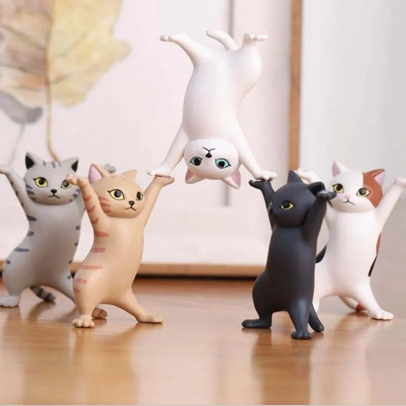 Cute Dancing Cat Figure for Desktop Decor