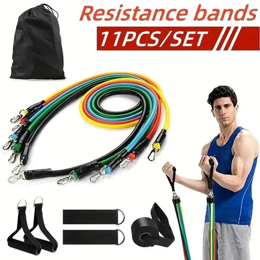 11pcs Portable Resistance Bands Set