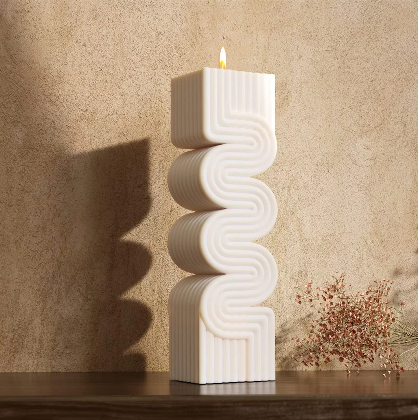 Swirl Pillar Scented Candles