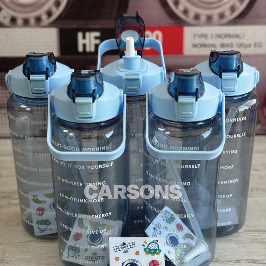 2L Time Marker Transparent Water Bottle