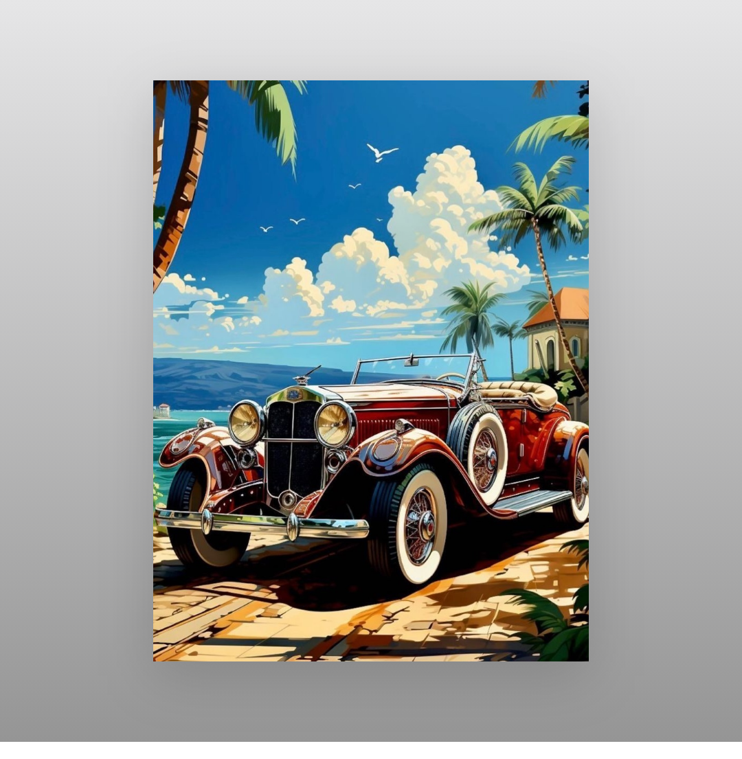 Classic car wall art