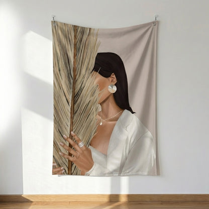 Girl Behind Feather