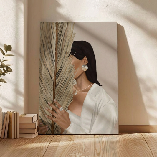 Girl Behind Feather