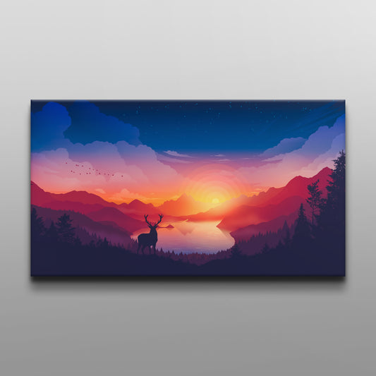 Stag by the Lake
